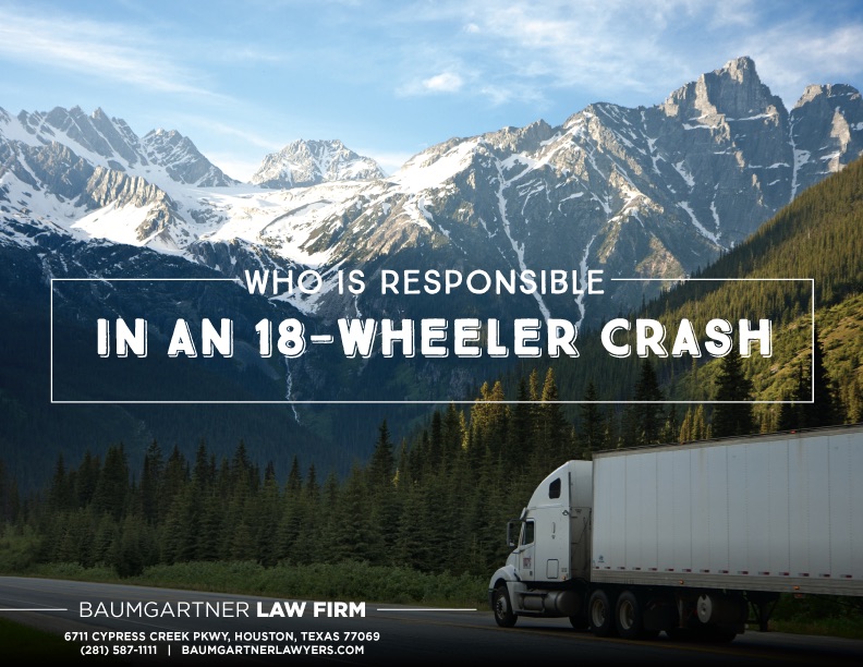 who is responsible in an 18 wheeler crash graphic