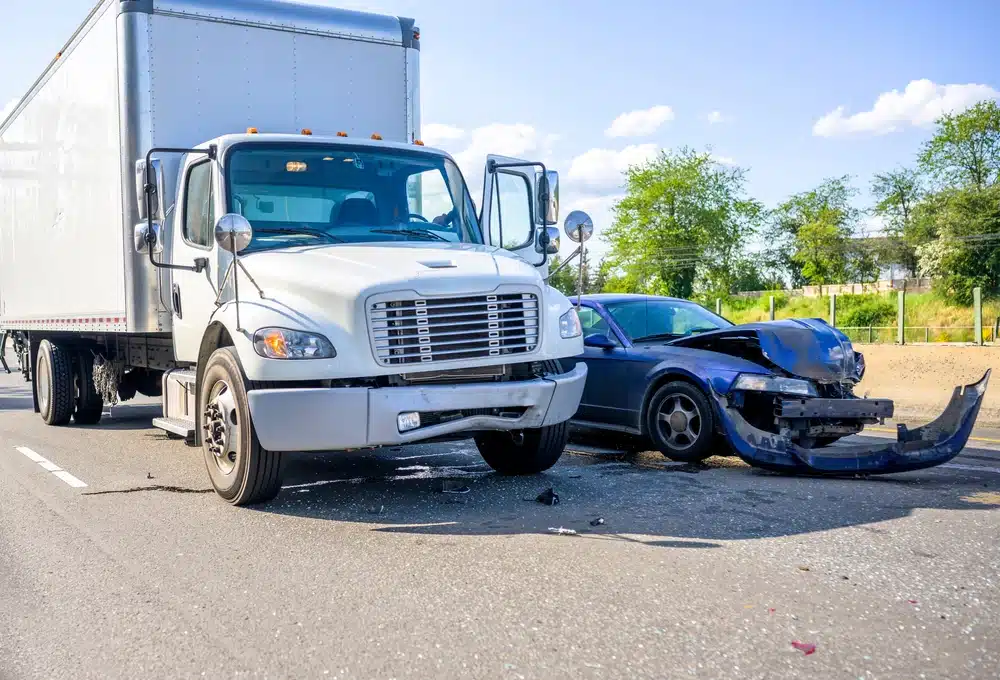 18 wheeler accident scene