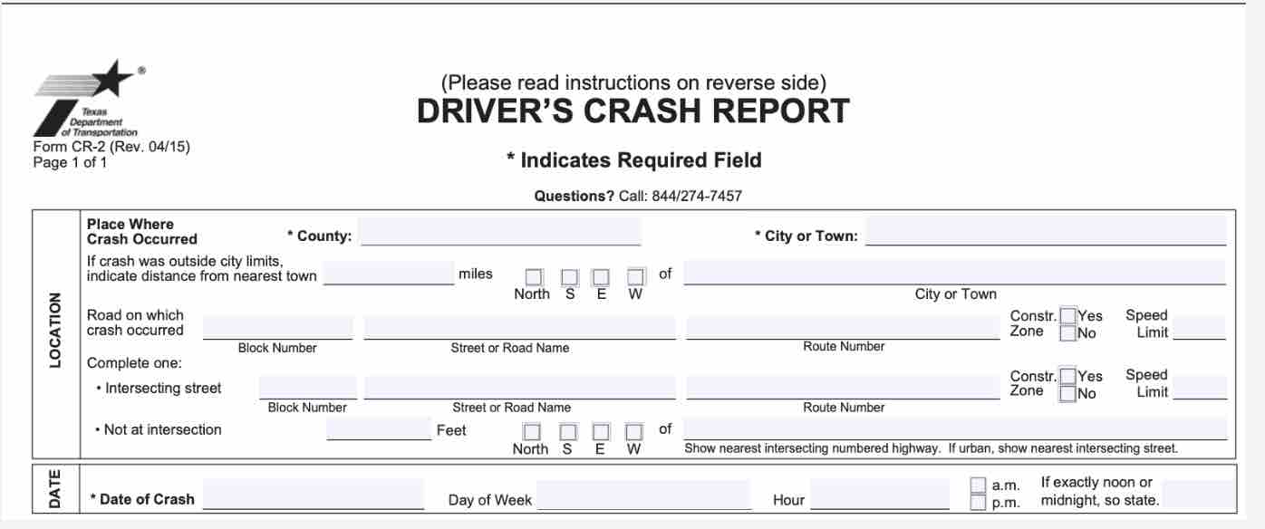How to get a truck accident police report in Texas
